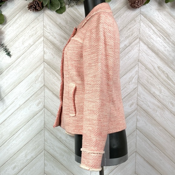 J. Jill Pink Tweed Blazer Jacket XS Petite - Picture 4 of 8